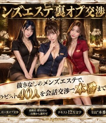 【流出保管庫】メンズエステ裏オプ交渉師〜抜きなしの店で、セラピスト40人を本番まで落とす〜❤人妻・主婦
