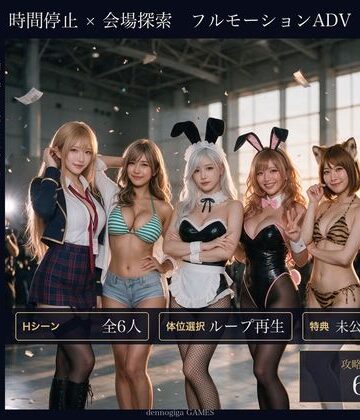 【黒海ジュリア】【スマホ対応】時が止まったコスプレ会場で❤デモ・体験版あり
